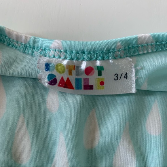 Dot Dot Smile Teal Raindrop Flutter Sleeve Twirl Dress - Picture 3 of 6